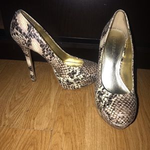 Pump. Snake print. 4 inches